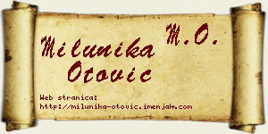 Milunika Otović vizit kartica